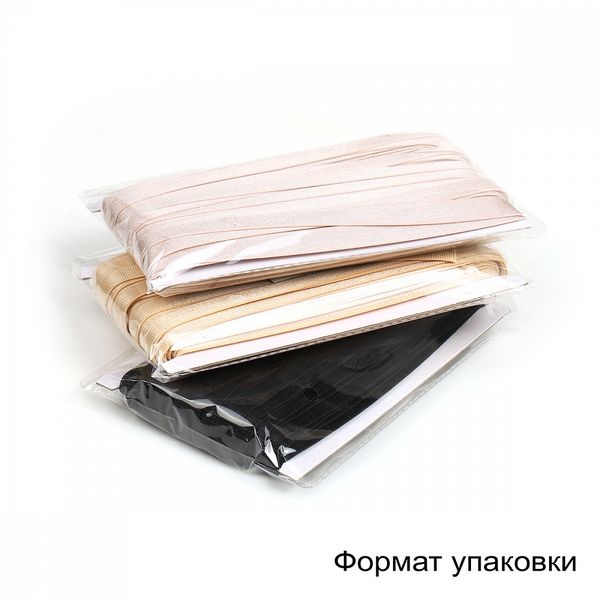 Резинка бельевая (бретелечная) 12.0 мм / 50 метров, RBB05 черный F322