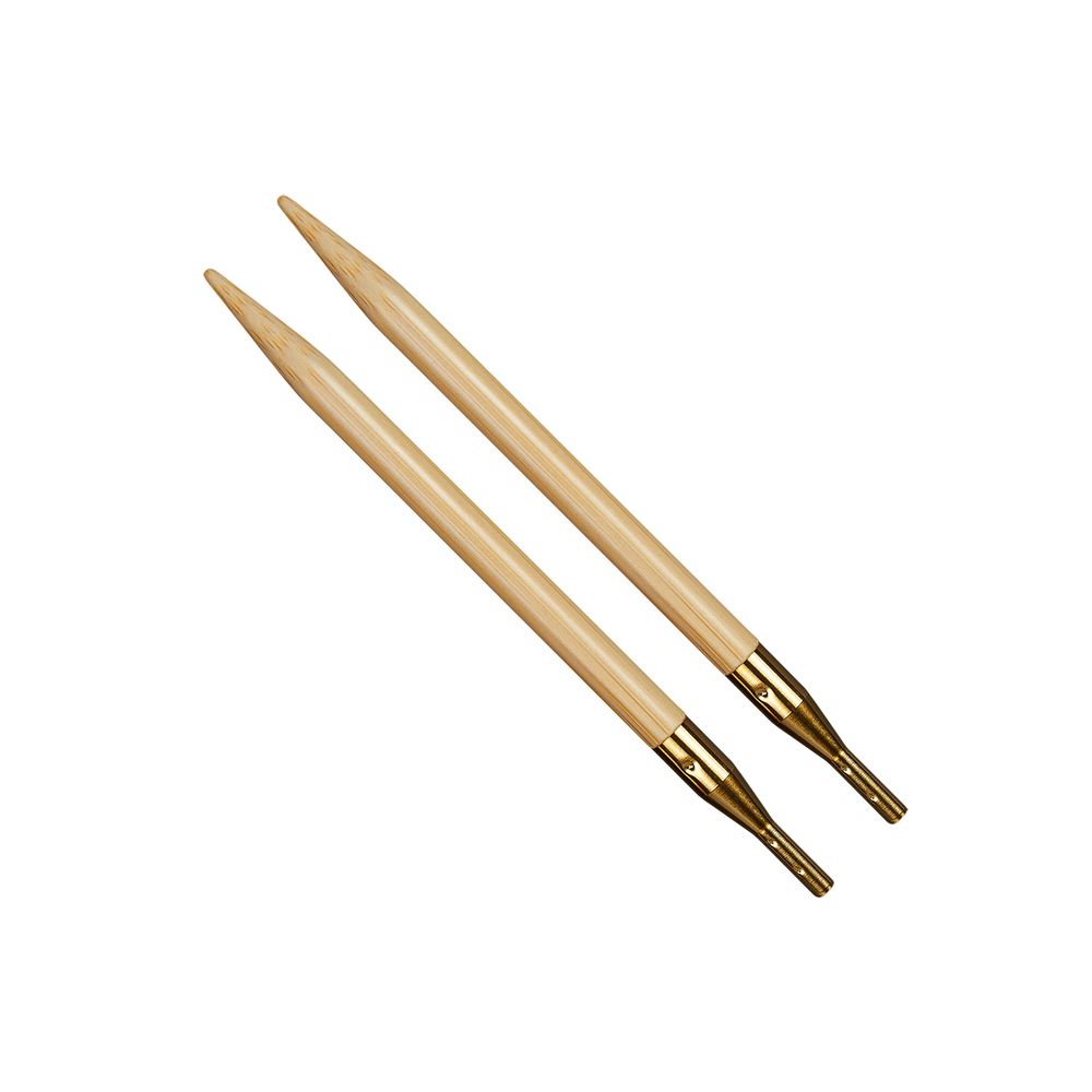 Спицы съемные Addi Click Bamboo, большие ⌀12 мм, 13 см, 2 шт