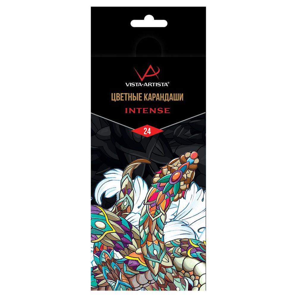 Набор цветных карандашей заточенный 4х24 цв, Vista-Artista INTENSE VICP-24