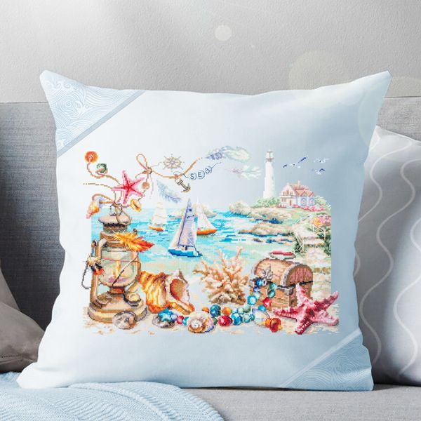 Набор для вышивания нитками Чудесная игла, Морской бриз 40х31 см