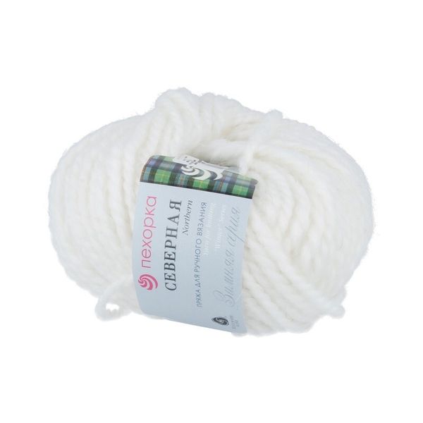 Пряжа Пехорка Северная / уп.10 мот. по 50 г, 50 м, цв.001 белый