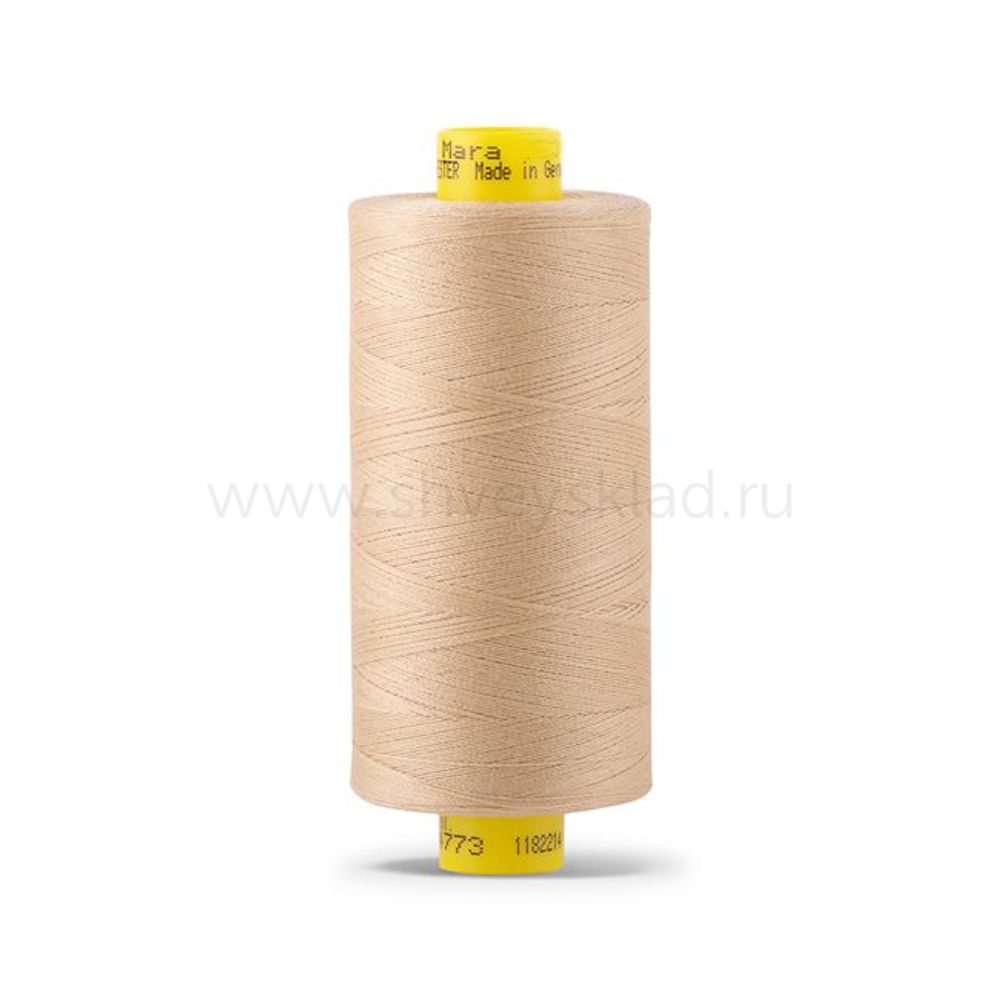 Нитка особо тонкая Gutermann Mara №150 (150/2), 1000 м, 713953, цв. 4773 бежевый, 1 катушка