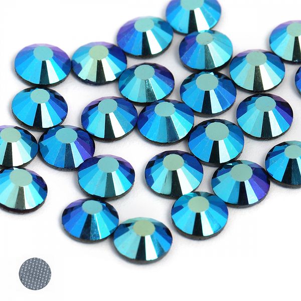 Стразы термоклеевые SS30 (6,3-6,5 мм) цв. AB Jet уп.288 шт