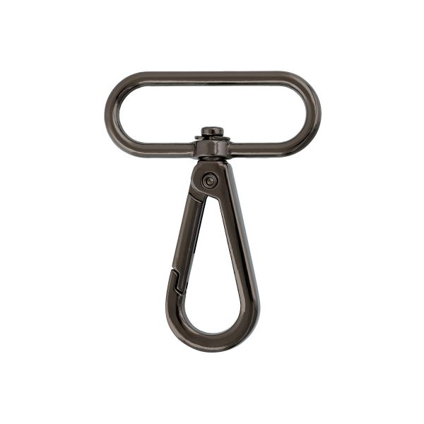 Карабин металл 38.0 мм (56х43 мм), 10 шт, 06 черн.никель, Gamma GH 111/38/10