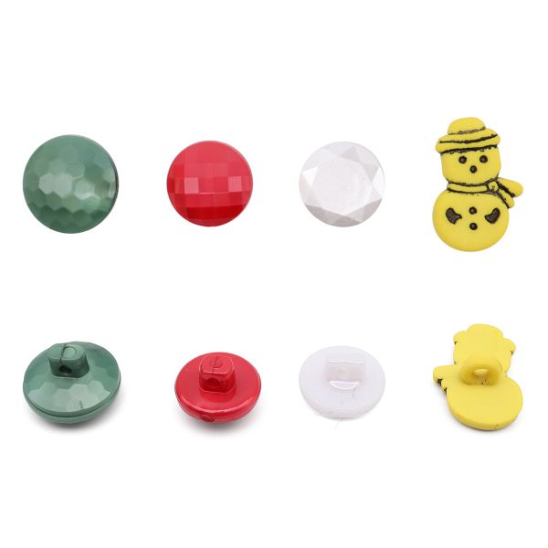 Украшения декоративные пуговицы Снеговик, набор 24 шт