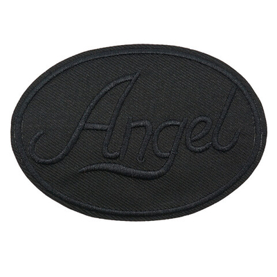 Термоаппликация круг ANGEL black 93х67мм (Black (черный)), 2 шт, LA559