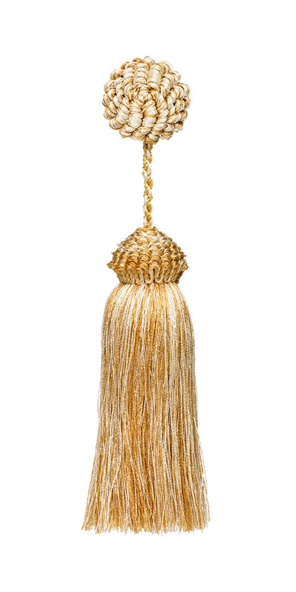 Кисти шторные 220.0 мм, 10 шт, розетка, 93253 молочный/золото, Gamma КР-22