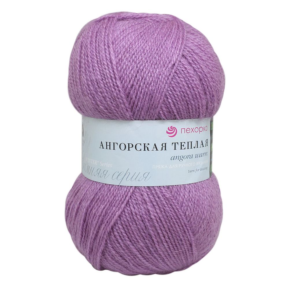 Пряжа Пехорка Ангорская теплая / уп.5 мот. по 100 г, 480 м, 29 розовая сирень