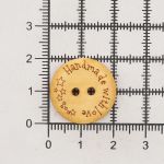 Пуговицы на 2 прокола Handmade 32L (20мм), дерево (Yellow (желтый)), W21, 36 шт