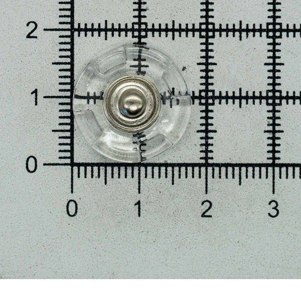 Кнопка пришивная металл ⌀18.0 мм, пластик, clear, 10 шт