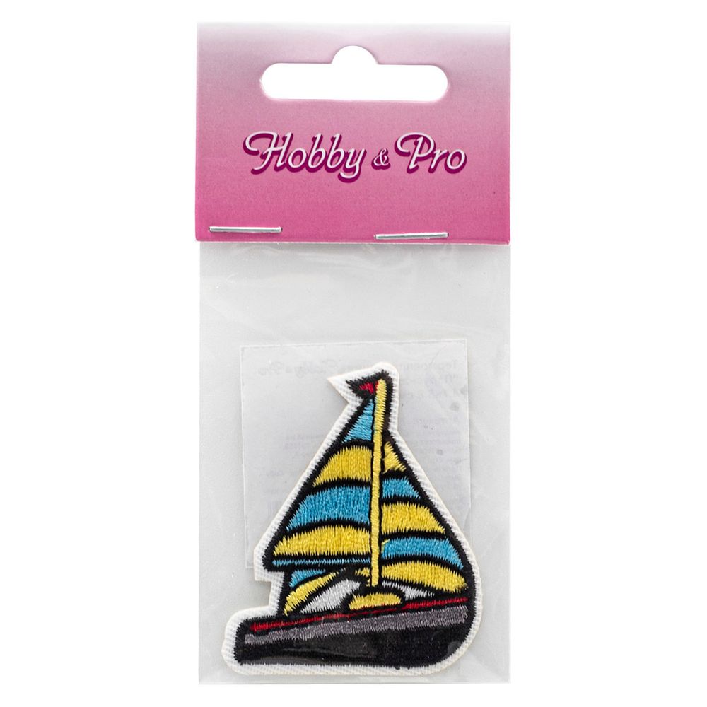 Термоаппликация "Парусная лодка 2", 4.7х5.8см