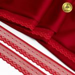 Кружево стрейч (эластичное) 25 мм / 5 метров, TBY.8028, цв.SD163 красный, Kruzhevo