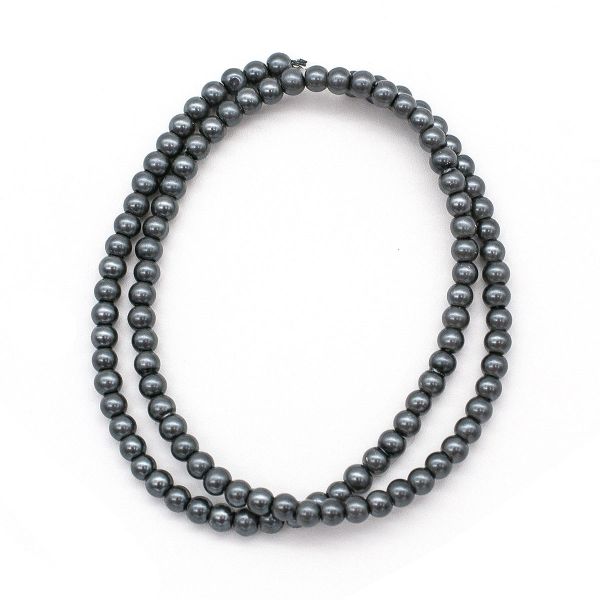 Бусины стекло ⌀4 мм, нить длина 40 см, Астра (SB-27), 5 шт