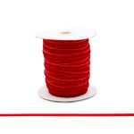 Лента бархатная (тесьма) 06.0 мм / 32.9±2 метров, 0081-0701 (8539 красный)