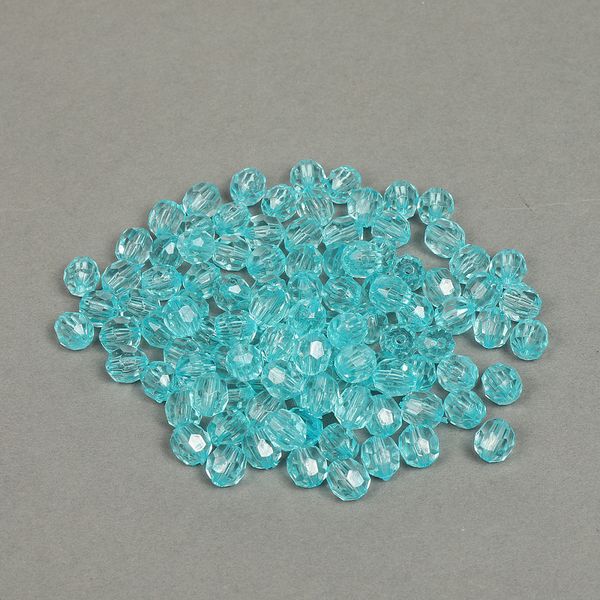 Бусины акрил ⌀10 мм, MG.3241-12, цв.12 голубой, уп.500 г, Magic4Hobby