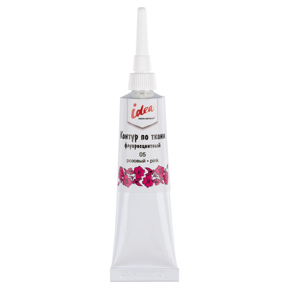 Контур по ткани флуоресцентный 18 мл, 05 розовый, Vista-Artista VARTF-18