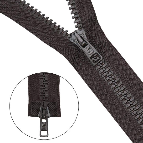 Молния трактор Arta Т6 (6 мм) 2 зам., разъем., 80 см, цв. 068 т.коричневый, уп.5 шт