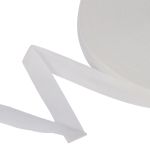 Тесьма (лента) окантовочная 22 мм / 100 метров, белый, Gamma 022 О белый