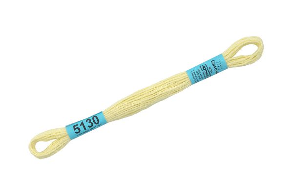 Мулине Gamma 100% хлопок, цв.5130 бл.желтый, 24 мотка по 8 метров