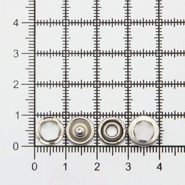 Кнопка рубашечная (джерси) жемчужинка ⌀9.5 мм, ≈72 шт, МЕТАЛЛ, акрил, белый/никель, NEW STAR