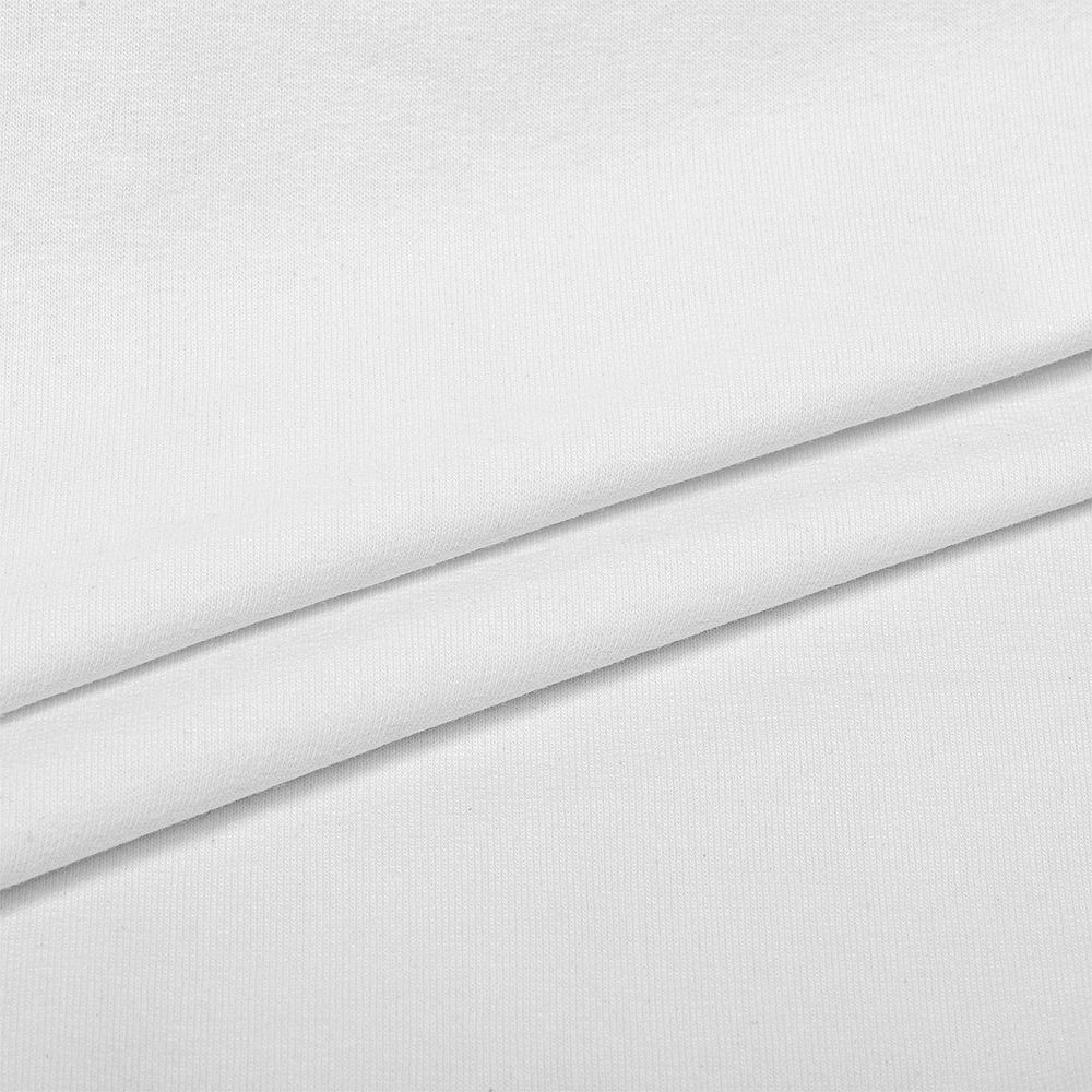 Футер 2-нитка петля гладкокрашеный, 230 г/м², 74% х/б, 21% п/э, 5% эласт, 180 см, цв. белый, 6м /TOS/