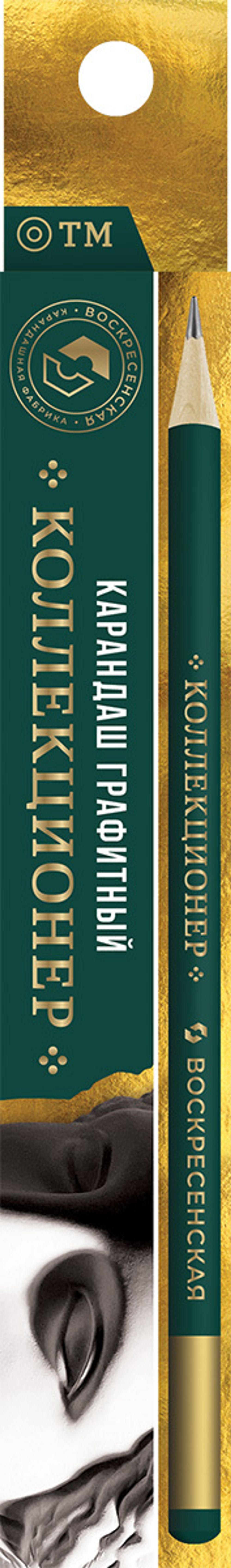 Карандаш чернографитный заточенный ТМ (HB), 4 шт, коллекционер, ВКФ SUV-034