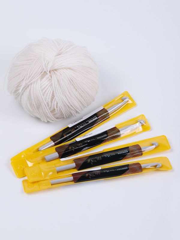 Набор крючков для вязания металл Maxwell Gold (6.0 мм/ 6.5 мм/ 7.0 мм/ 8.0 мм)