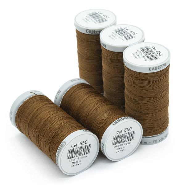 Нитки суперкрепкие Gutermann Extra Strong M782, 100м, 650 золотисто-каштановый, 5 катушек