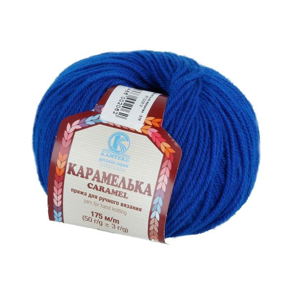 Пряжа Камтекс Карамелька / уп.10 мот. по 50 г, 175 м, цв.019 василек