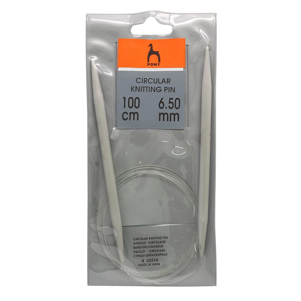Спицы круговые Pony ⌀6,5 мм, 100 см, алюминий