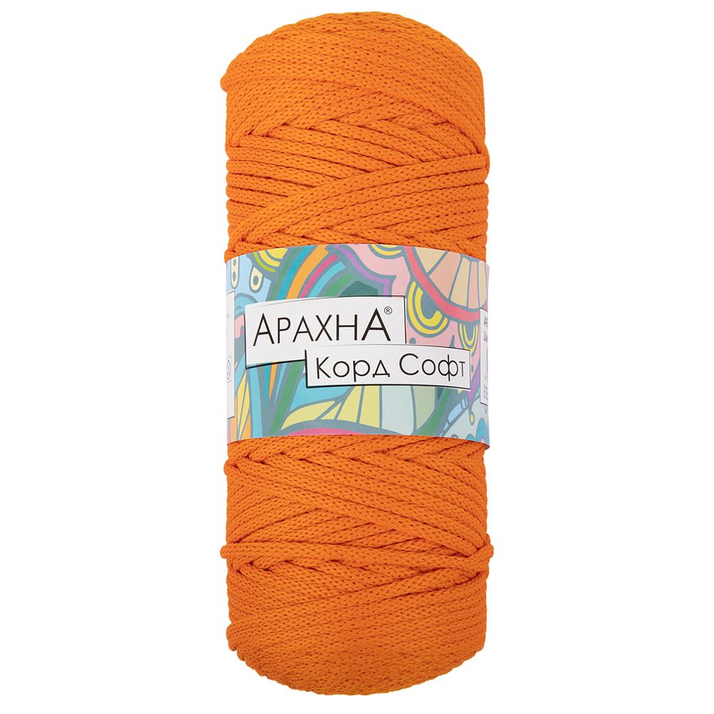 Пряжа Arachna Cord Soft / уп.3 мот. по 260г, 100м, 125 оранжевый