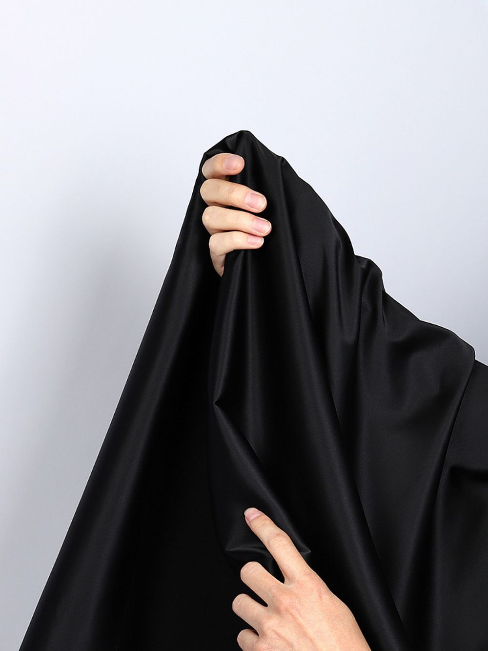 Атлас стрейч для нижнего белья 107 г/м², 125 см / 25 метров, 0180 цв.черный