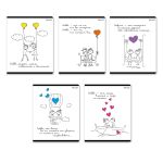 Тетрадь ученическая общая, твин лак, A5+ 48 л. на скобе, белизна 100%, 10 шт, клетка, 000312 Любовь-морковь, Светоч 48ТСК5_8_3_1