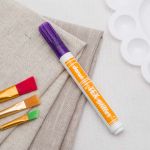 Маркер для ткани Darwi TEX Glitter, 2мм (с блестками) (900 фиолетовый), DA0140013