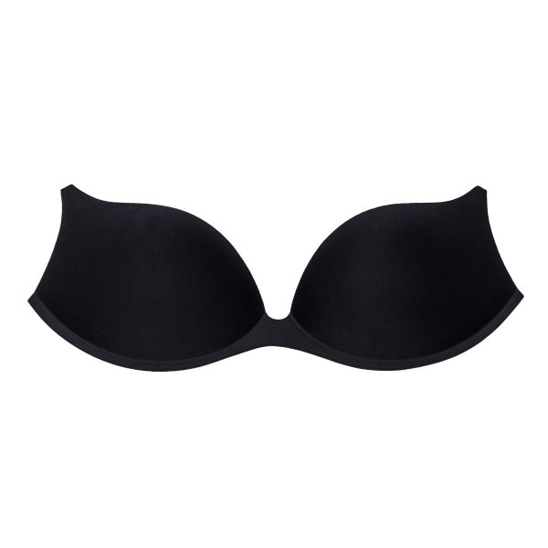 Моночашки корсетные с уступом под бретель с эфф. push-up, р.80 Antynea (черный), AC-44