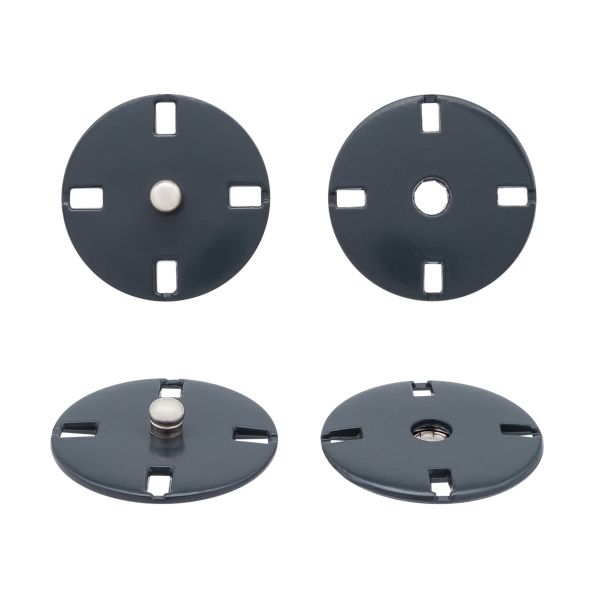 Кнопка пришивная металл ⌀21.0 мм, 10 шт, серый 2, KN13