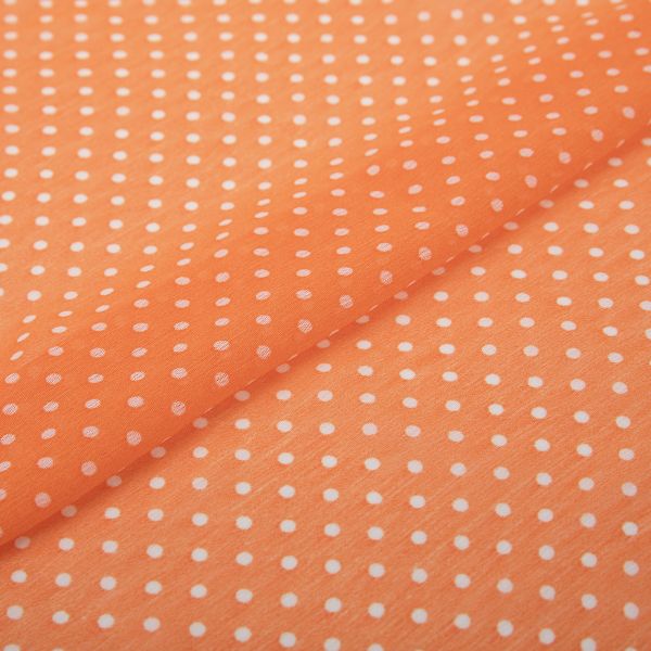 Ткань блузочная Chiffon 68 г/м², 200х147 см, 5 оранжевый/ белый, Gamma PC-05