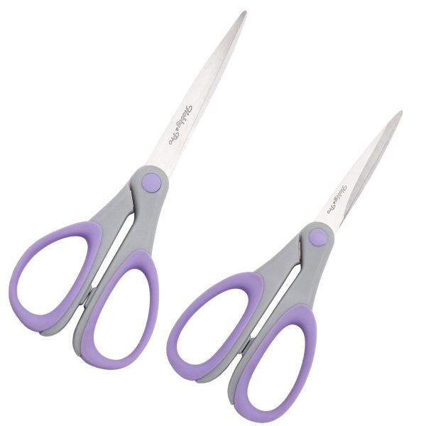 Набор ножниц для дома и офиса, силиконовые ручки SOFT, 15см/18,5см, Hobby&Pro