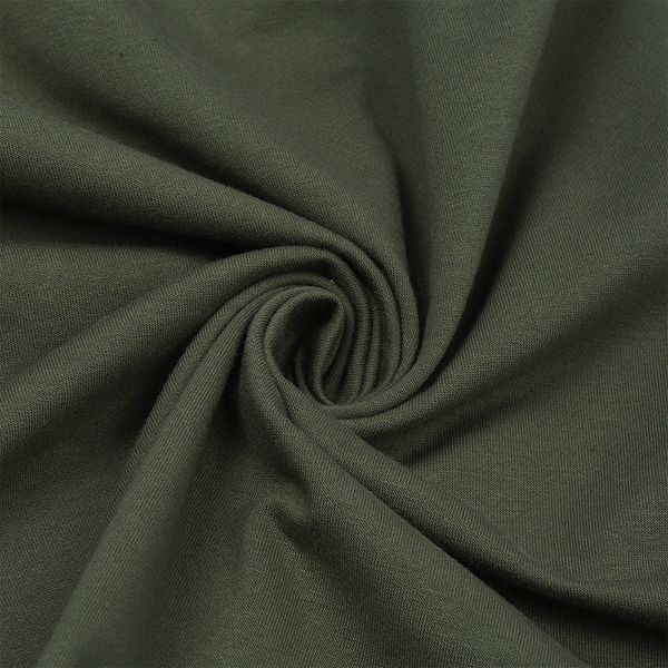 Футер 2-нитка петля поликоттон стрейч 220 г/м², 160 см / 3 метра, ФУТ2Х.TBY.ХЛ-ПЭ.S096.3, цв.S096 хаки