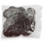 Пуговицы на ножке металл 40L (т.коричневый), 24 шт