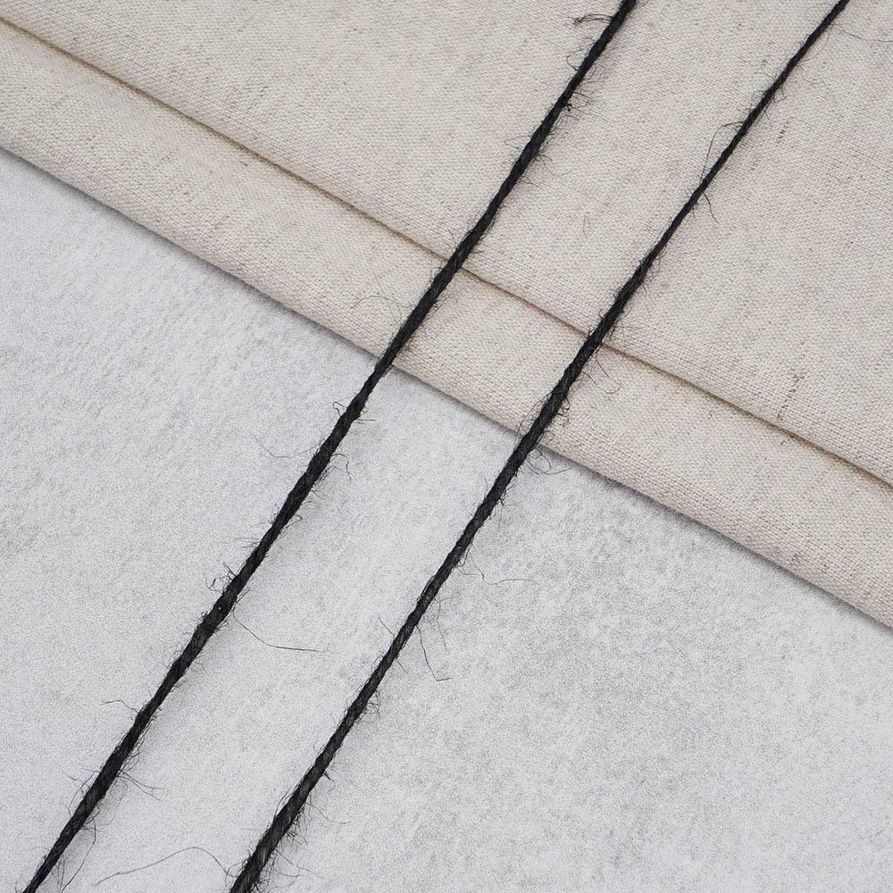 Шпагат джутовый ⌀1.4 мм / 100 метров (100 г), 2-ниточный, 1200 текс, евробобина, черный