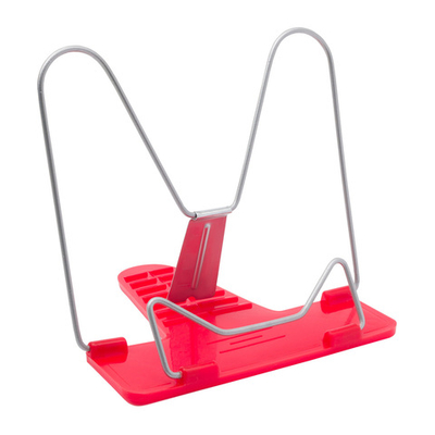 Подставка для книг Универсал с металл. лепестком, цв. в ассорт. (красный), П-03