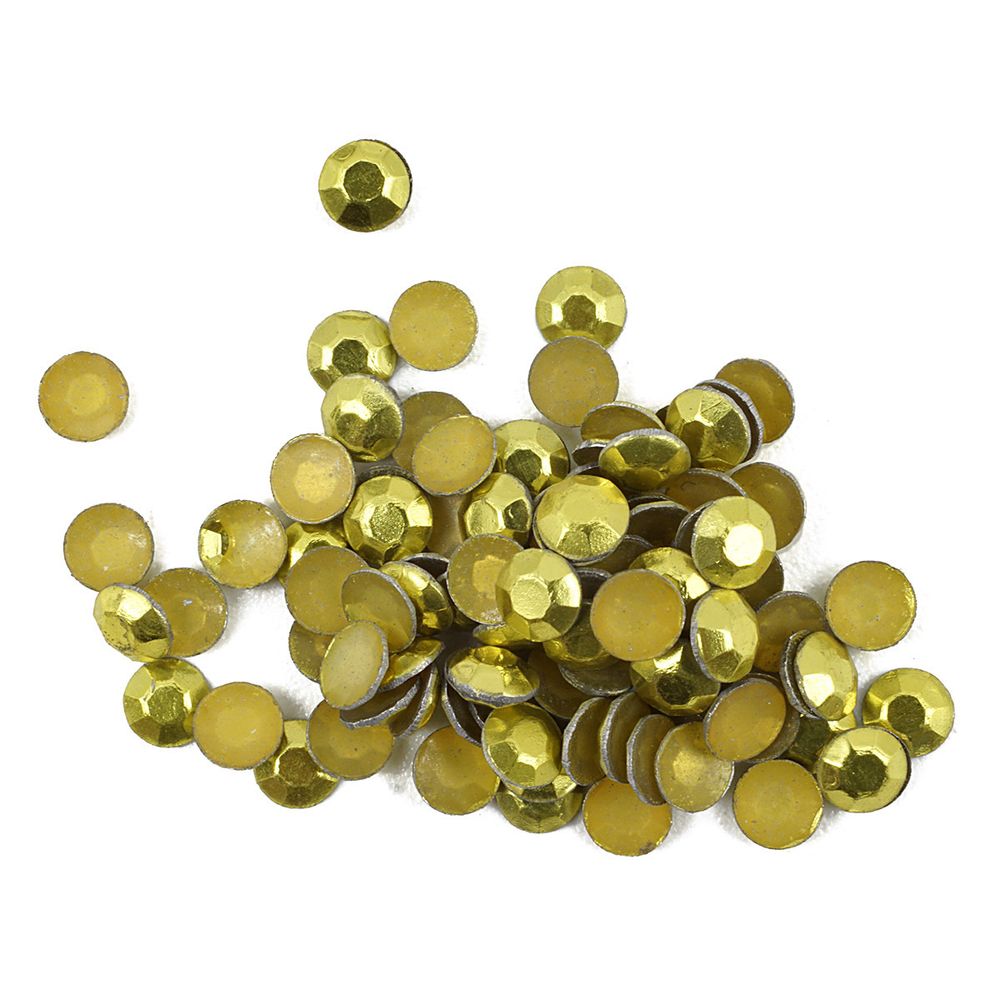 Стразы термоклеевые, 3 мм, ss12, 150 шт/упак (111 желтый)
