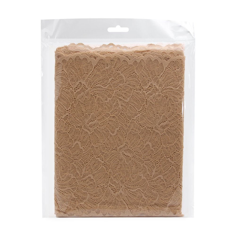 Кружево бельевое эластичное 240 мм / 3.4 метра, цвет телесный