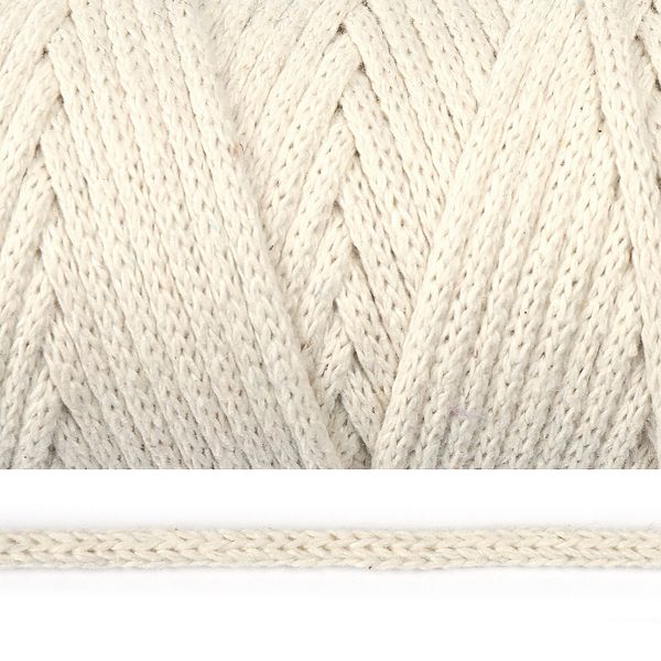 Шнур круглый х/б ⌀4.0 мм / 100 метров, 2112 неокр. хлопок