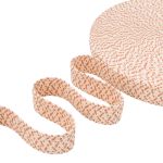 Стропа (ременная лента) 40 мм / 45.72 метра, [48.20 г/пог.м], с принтом эластичная, ZH821 бежевый/коричневый, 3Al294