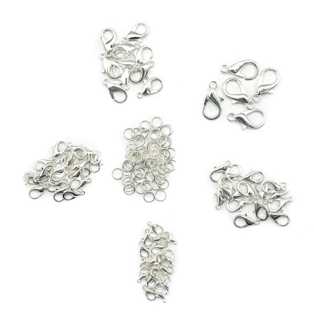 Набор фурнитуры для украшений, серебро, Астра