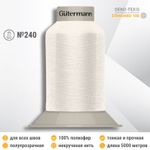 Нитки некрученые бондированные Gutermann Skala 240, 5000м, 720763, 001 молочный, 1 катушка