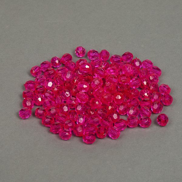 Бусины акрил ⌀10 мм, цв. 11 малина, 50 г, Magic4Hobby