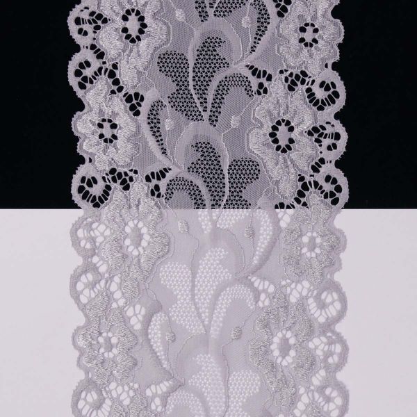 Кружево бельевое эластичное 150 мм / 13.72 м, цв. C154 св.серый